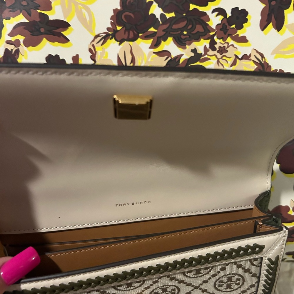 Tory Burch T monogram braided floral mini bag - Picture 6 of 8